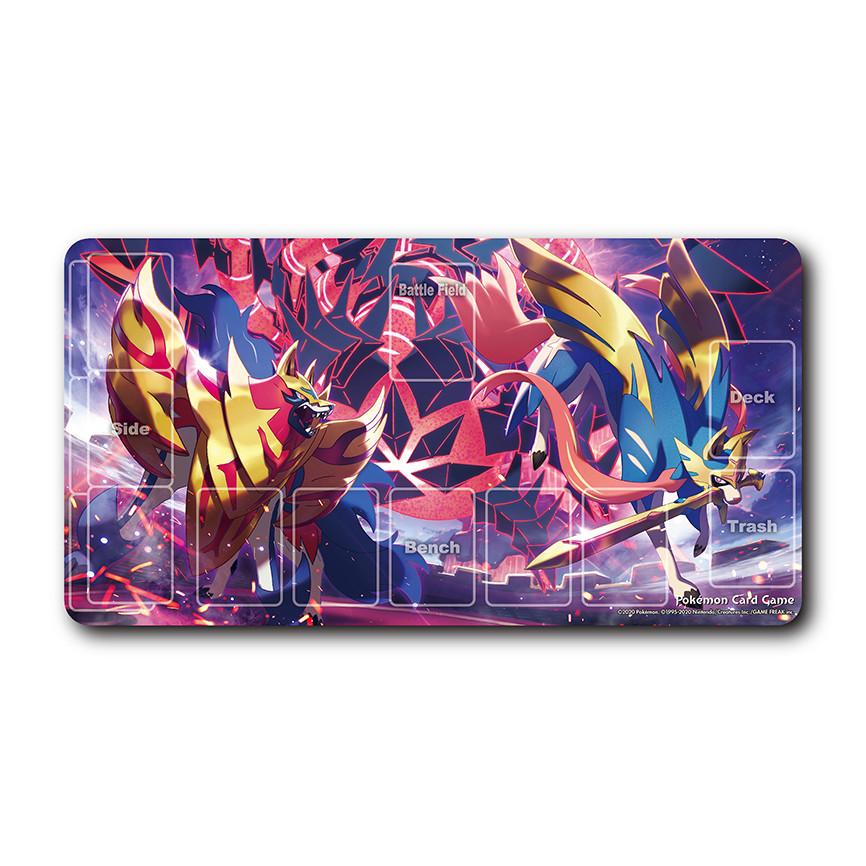 Diy PTCG Cute Pikachu Family Fiery Charizard Pokemon Playmat Waterproof Desk Pad