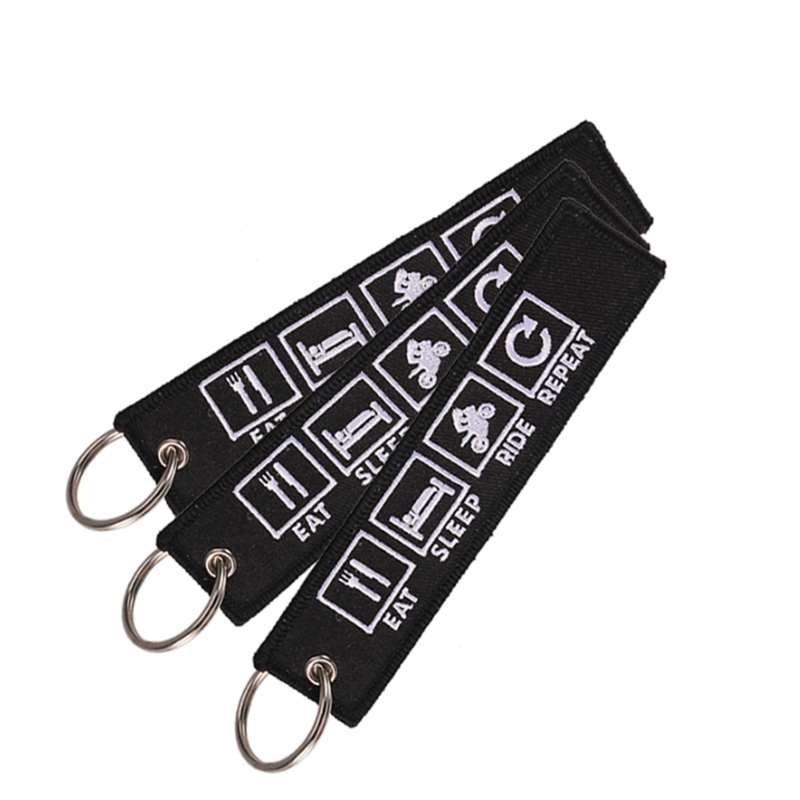 Брелок мотоциклиста "Ешь-спи-гоняй-повтори"