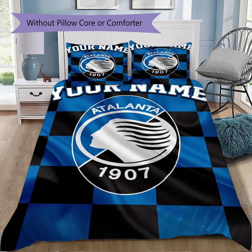 Custom Name Atalanta BC Pattern Bedding uilt Set uilt Cover Pillowcase Home Decoration Birthday Gift (1*duvet cover+2*pillowcase without core)