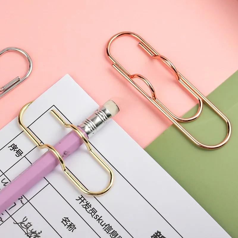5-10 шт. Металлические зажимы-держатели для ручек - Портативные зажимы для фиксации бумаги для ежедневников, документов, фотографий и карманов, Инструмент для студентов и офиса