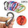 1/5/12PCS Colored Carabiner Clip Set Tourist Small Hooks Outdoor Fishing Camping Cycling Hiking Multi Tool Keychain Buckle Karabiners