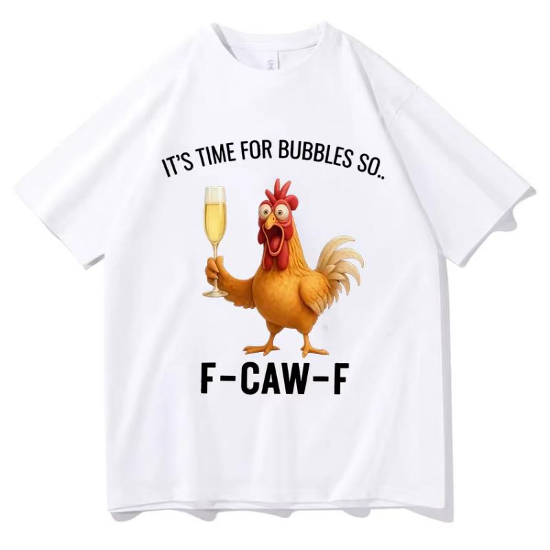 Tide Tee Смешная F-Caw-F Пивная Футболка Мем Мужская Летняя Повседневная Футболка Оверсайз Высокое Качество Модные Графические Короткий Рукав