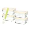 Glasslock Baby Set with Silicone Spoon (Rectangle)