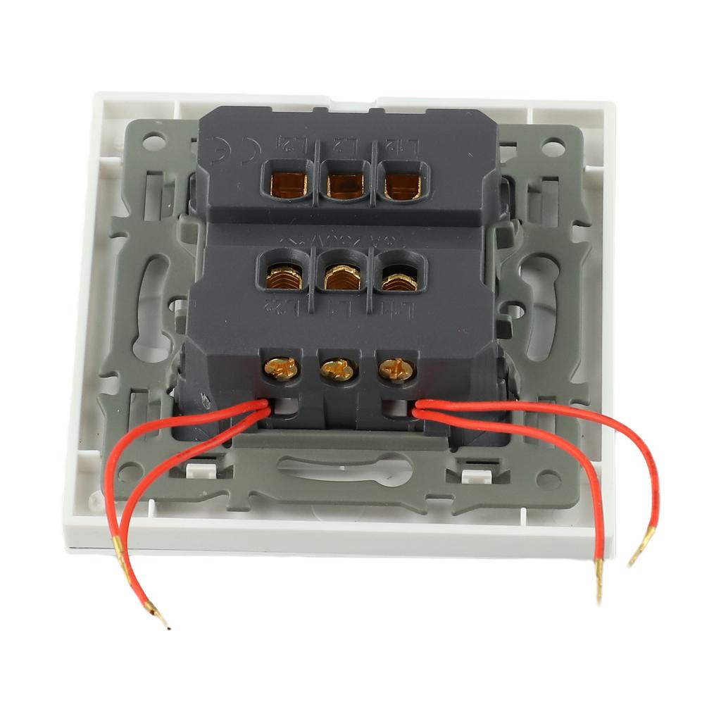 Настенный выключатель с открытым двойным управлением, панель из закаленного стекла типа 82, скрытый настенный двухпозиционный двойной выключатель, электропитание