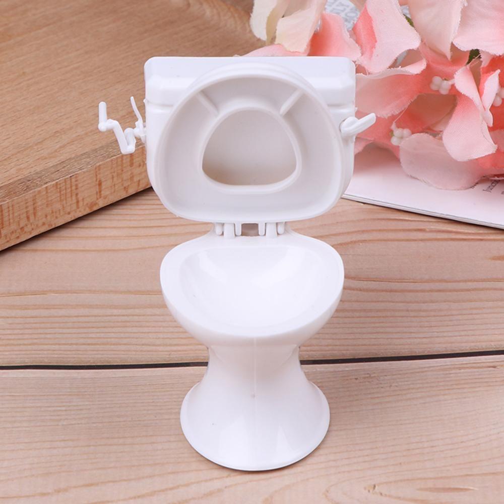 Playing House Miniature Toilet White Closestool Model Doll Accessories Dollhouse Furniture