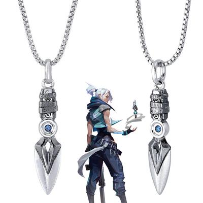 Игра Valorant ожерелье Джетт косплей унисекс лезвие штормовой нож кулон колье модные ювелирные аксессуары подарки