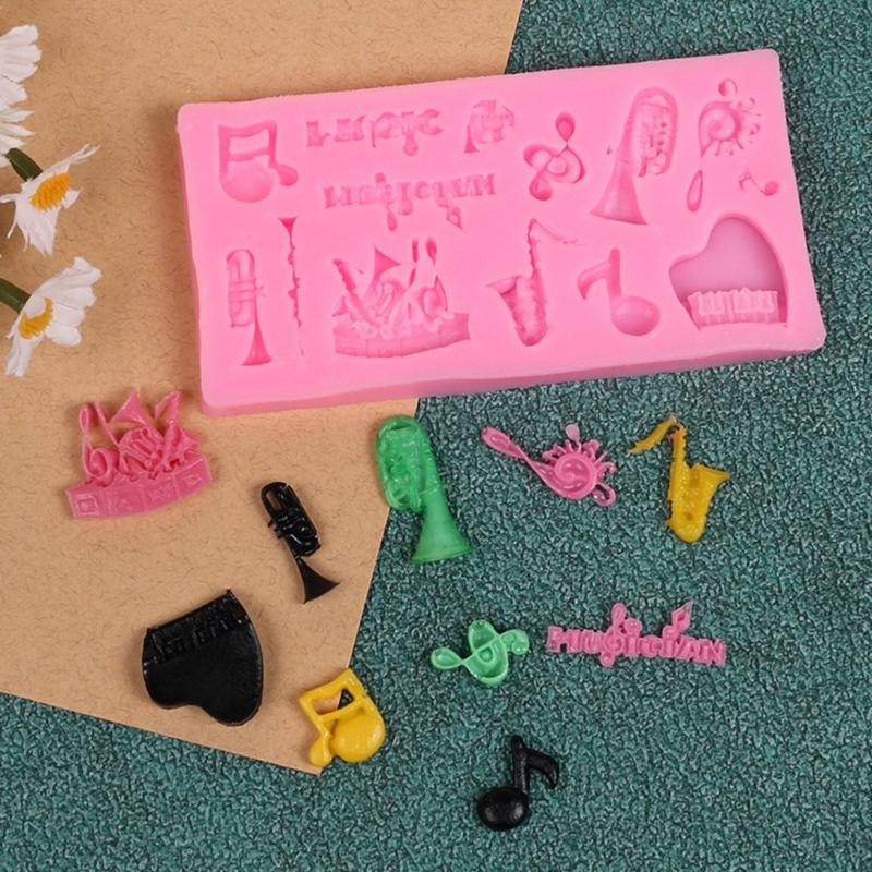 Heat Resistant Silicone Music Theme Mold For Cake Decorating And Handmade Crafts
