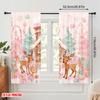 2pcs,2D plane printing Contemporary Curtains Gingerbread House Polyester (without rod) Decorations Inside Perfect for Living