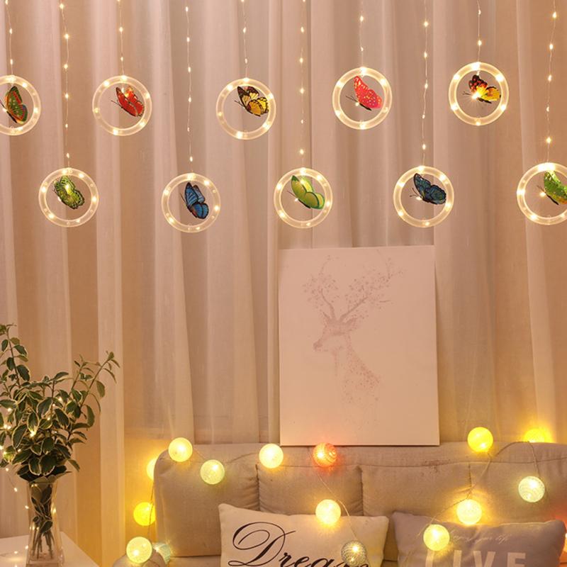 Butterfly Shaped Luminous Led String Lights Outdoor Waterproof Christmas Fairy Lights For Garden