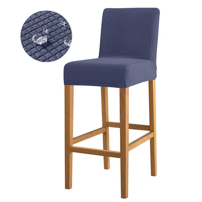 Водонепроницаемый чехол на барный стул, эластичные чехлы на стулья с короткой спинкой, съемные моющиеся, против царапин, против грязи, защита для сидений для домашнего декора