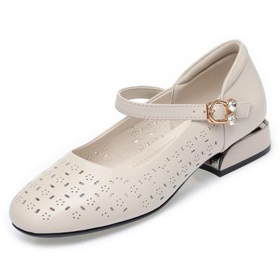 Модная обувь AIYUQI, женские красные ажурные туфли, весна-лето, женские туфли, полые, большого размера, модная обувь из натуральной кожи для женщин