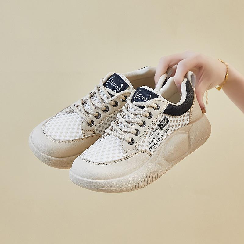 2025 Summer Little White Shoes New Korean Version Ins Female Students Platform Heightening Casual Shoes Board Shoes Street Shooting Trend
