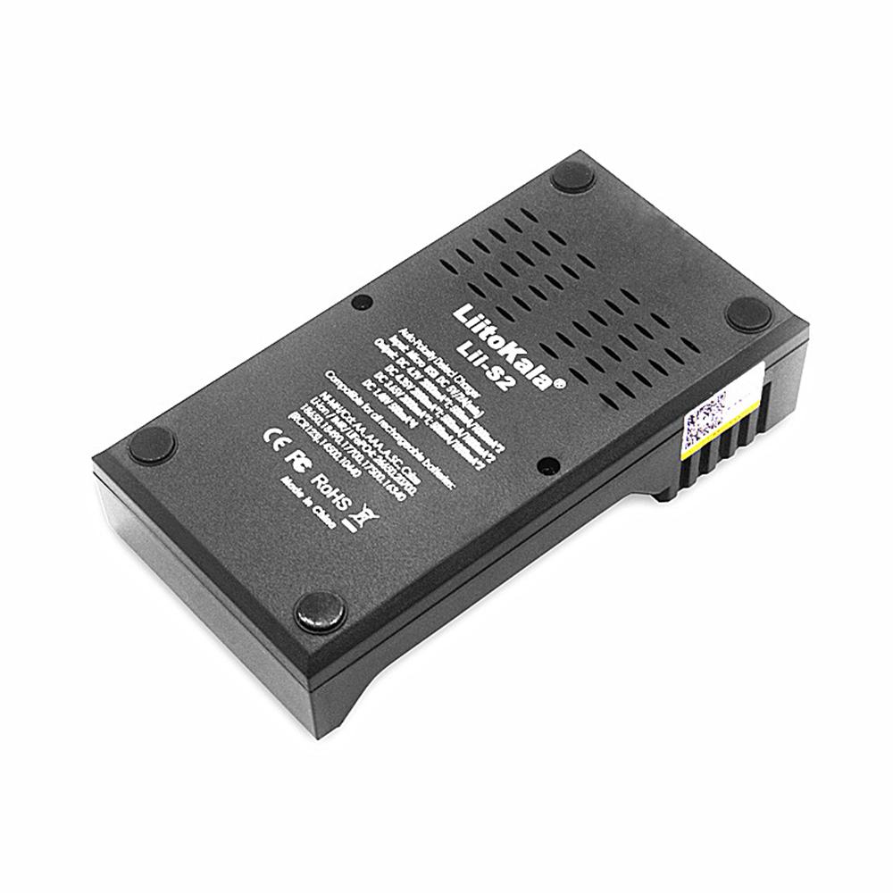 Зарядное устройство Liitokala Lii-S2, ЖК-дисплей, 2 слота для 18650, 26650, 21700, 18350, литиевая NiMH батарея AA, зарядное устройство с автоматическим детектором полярности