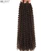 22"Passion Twist Crochet Hair Synthetic Braiding Hair Pre-Looped Water Hair Extensions Ombre Pre-Twisted Braids Hair Expo City