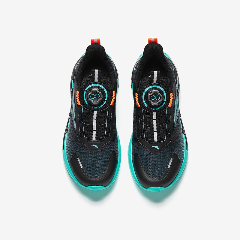 Anta Удобные спортивные нескользящие износостойкие низкие кроссовки для бега детские кроссовки черные зеленые A312345531-2