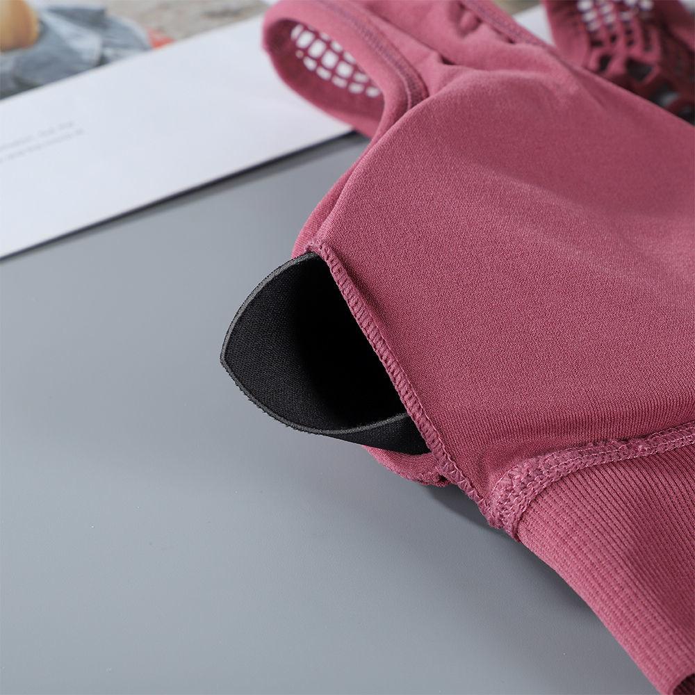 Женский дышащий бюстгальтер для активного отдыха, спортивный бюстгальтер, сексуальный сетчатый спортивный топ с эффектом пуш-ап, нижнее белье для тренажерного зала и фитнеса, женский бесшовный бюстгальтер для бега, йоги