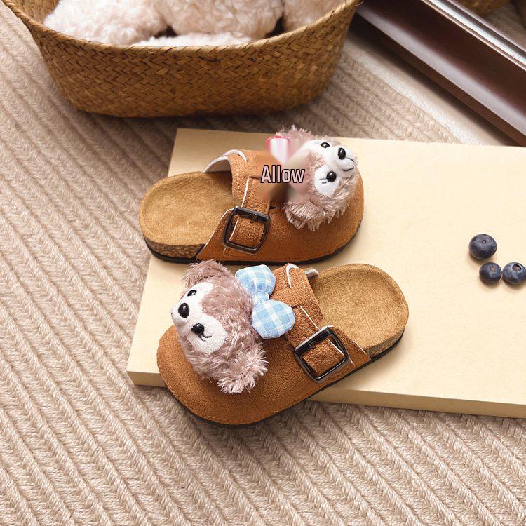 Милые мультяшные закрытые шлепанцы Birkenstock для девочек, весна/осень 2025