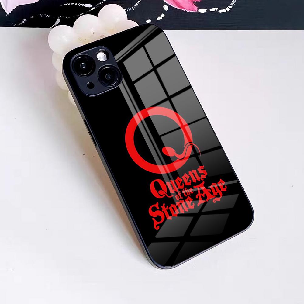 Queens Of The Stone Age Phone Case For IPhone 17 Pro Max 16 15 14 Pro Max 13 11 X Xs Xr 8 7Plus Glass Cover