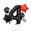 Racing Series Star Aluminum Film Digital Balloon Birthday Party Decoration Set Infield Arrangement
