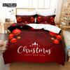 Red Christmas Bedding Set, 3Pcs Duvet Cover Set, Soft Comfortable Breathable Duvet Cover, For Bedroom Guest Room Decor