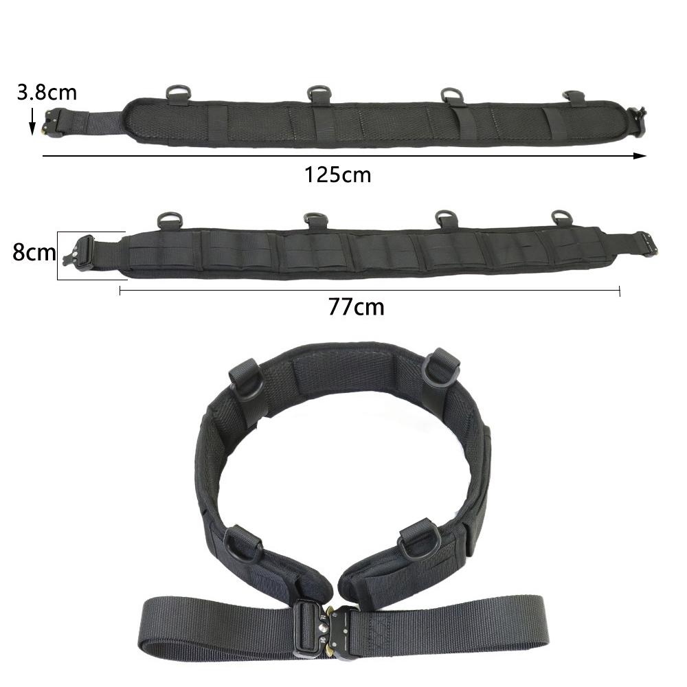 Tactical Padded Patrol Molle Belt Multi-Purpose Combat Waist Belts for Outdoor