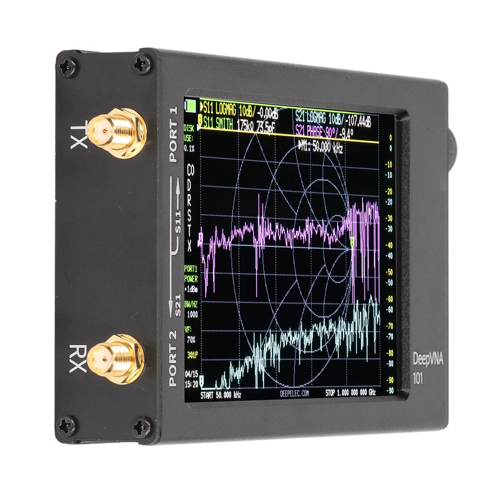 Векторный анализатор цепей 4,3-дюймовый экран Ручной HF VHF UHF Анализатор стоячих волн антенны 10 кГц - 1,5 ГГц