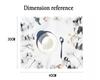 4/6/8/10PC Gothic Dark Night Placemats Silver Silk Skull Moth Vintage Floral Theme Party Escape Room Cafe