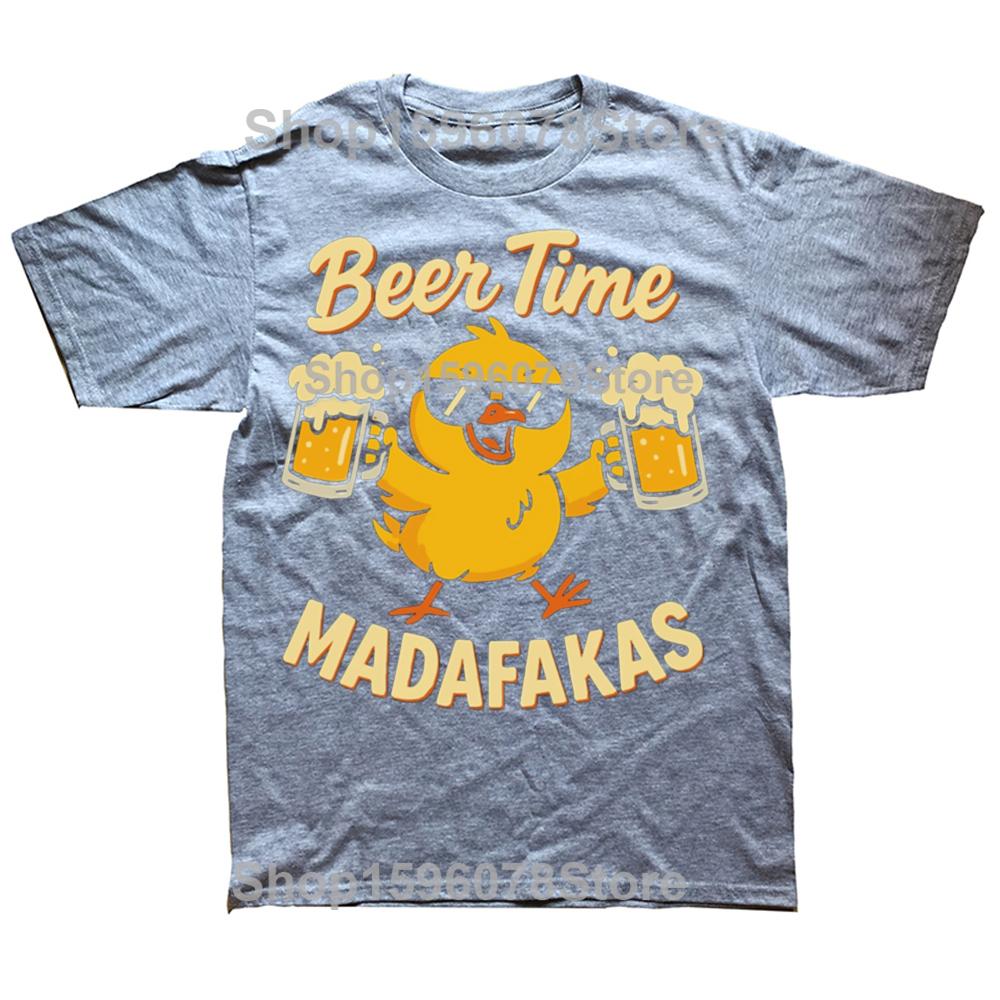 Футболка Beer Time Madafakas Ретро Футболки с графикой для любителей пива Европейский размер 100% хлопок Мягкая Унисекс Летняя футболка
