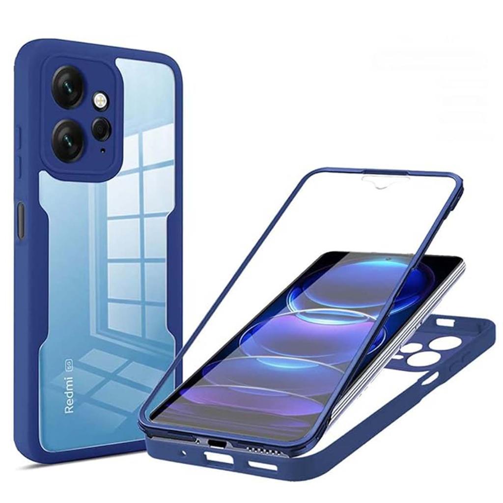 Liquid Silicone 360 Degree Hybrid Case for  Xiaomi Redmi 13 12 4G 13C 5G 12C 10 Prime Note Pro 5G 12S 4G Protect Shockproof Full Protection Cover