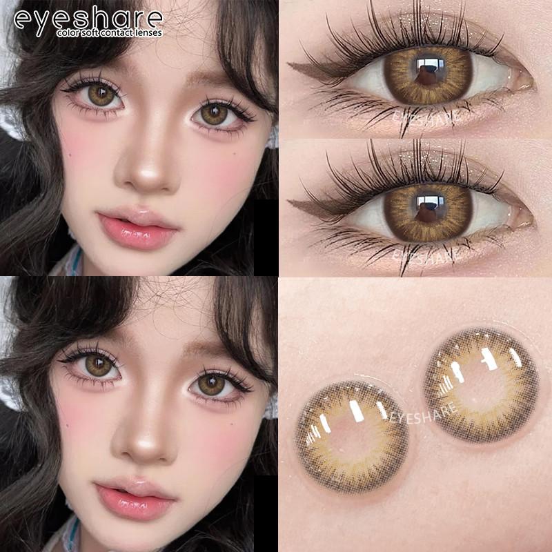 Eyeshare Цветные контактные линзы по низкой цене OMG Pattaya Натуральные линзы Корейские круглые мягкие линзы Годового использования Косметика