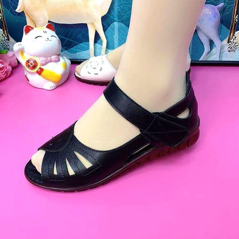 Модные трендовые сандалии с открытым носком 2024 лето новые удобные на плоской подошве универсальные повседневные женские туфли с низким верхом zapatos mujer платформа