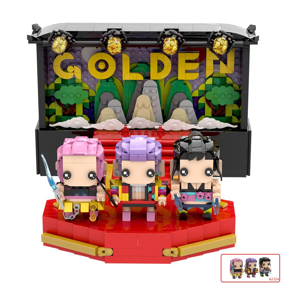 MOC K-pop Охотники на демонов Модель Сороки Конструктор Фигурка Руми Сасси Демоническая Сорока Лев Ворон Животное Кирпичики Игрушка Подарок