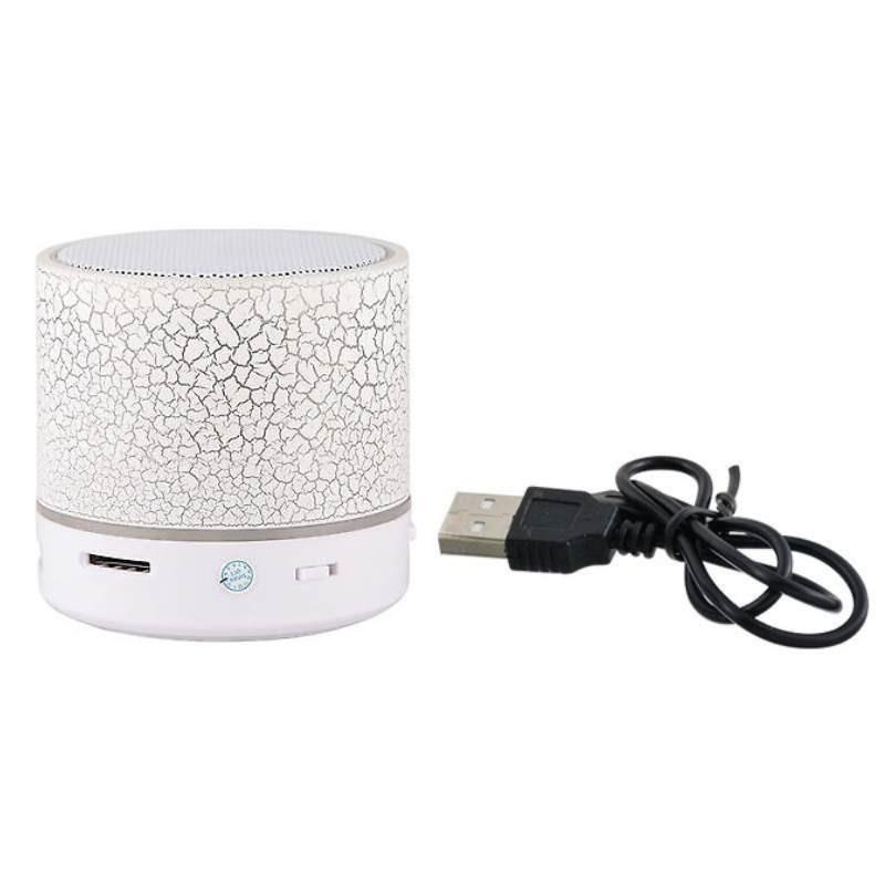 Portable Mini Cracked Bluetooth Speaker With Led Light Wireless Speaker Gift Car Home Outdoor