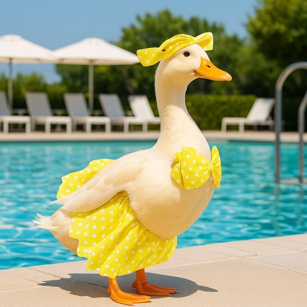 Breathable Goose Bikini Costume Novelty Porch Goose Outfit Charming Duck Goose Bikini Beach