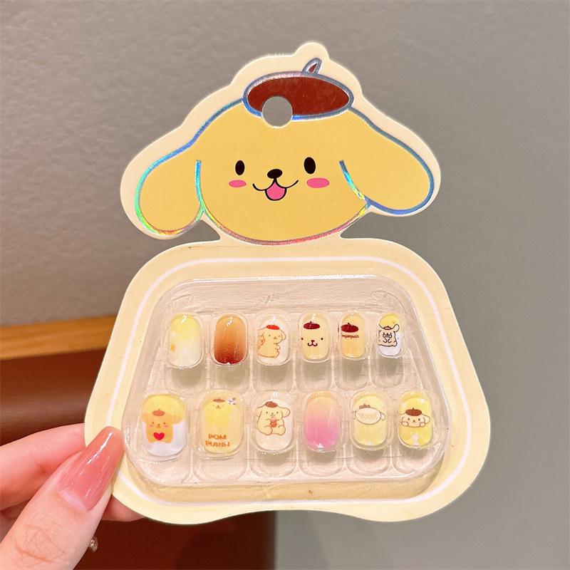 Милые Водонепроницаемые Наклейки для Ногтей Kuromi - Безопасный, Носимый Мультяшный Дизайн Ногтей для Маленьких Девочек