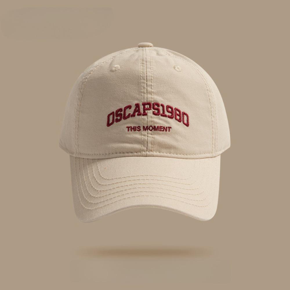 Cotton Letter Embroidered Cap Adjustable Cotton Peaked Hat Casual Sunscreen Baseball Cap Outdoors