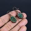 Серьги из малахита, Медные электроформованные украшения, Подарок для женщин, Серьги ручной работы, Украшения из драгоценных камней