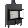 Steel fireplace KRATKI LUCY SLIM right 10 kW Ø 160