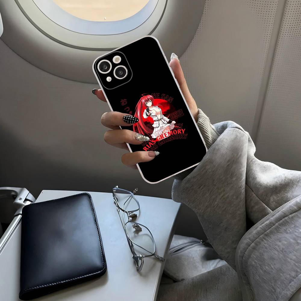 DXD Rias Gremory Mobile Cell For iPhone 11 12 13 14 15 16 17 Pro Max Plus 13 Mini Silicone Soft Transparent Back