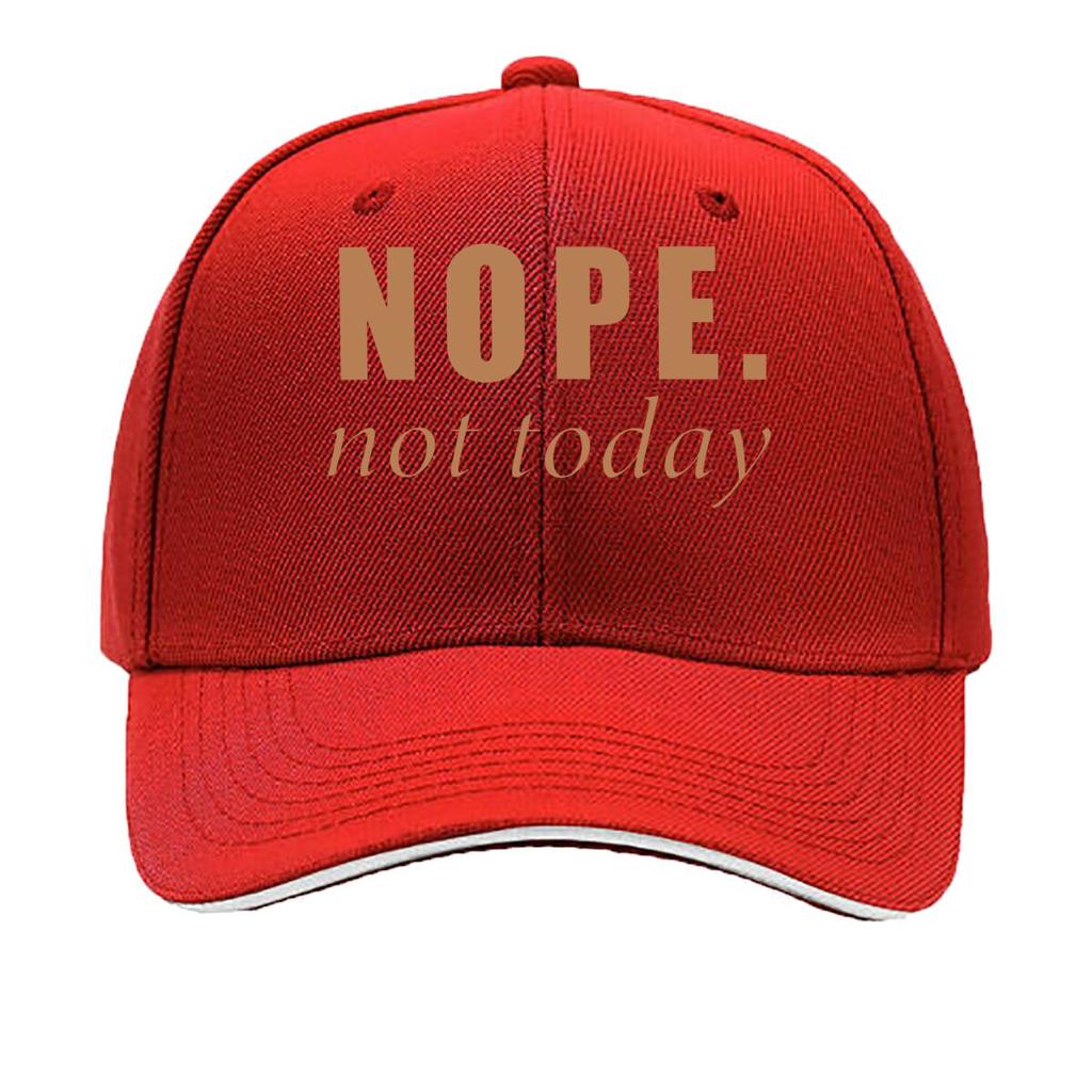 Унисекс Классическая бейсболка NOPETOTDAY с принтом NOPE not today, мягкая, дышащая, смешанные цвета, для улицы, сэндвич