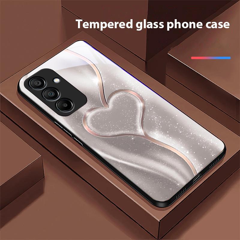 Постепенная Любовь Большой Для Samsung Galaxy A15 5G 54 4G 51 50 24 35 90 71 12 51 53 52S 80 22 34 Черный Закаленное Стекло Чехол для Телефона