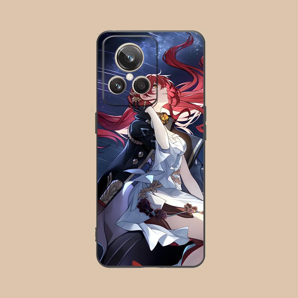 HSR Himeko Матовый ТПУ Чехол для Мобильного Телефона для Realme 15 14 13 12 11 10 9 Pro Plus T i Lite 5G Цветной Печатный Чехол