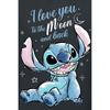 Lilo & Stitch Unisex Adult I Love You To The Moon And Back Stitch T-Shirt