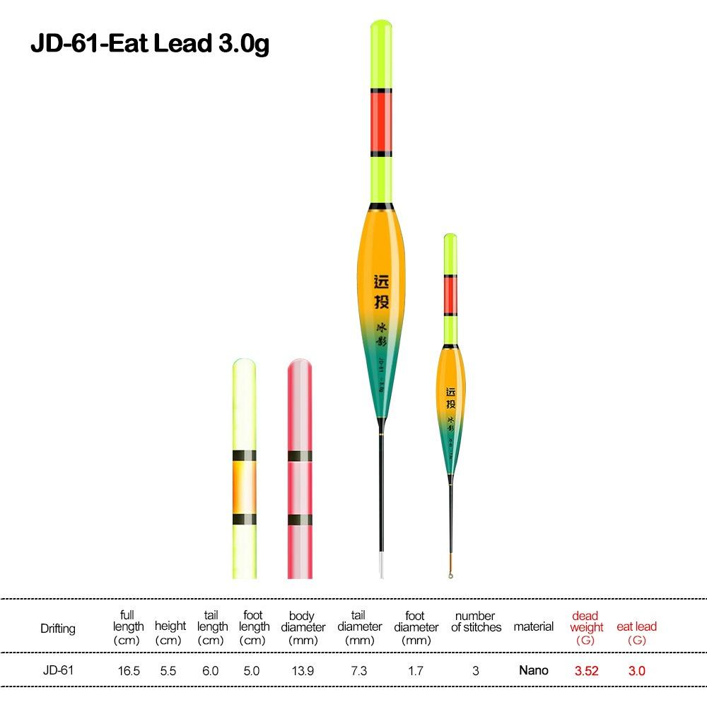 Электронный рыболовный поплавок с длинным килем, вес 4-5 г, ночной рыболовный буй, поплавок для ловли в проводку