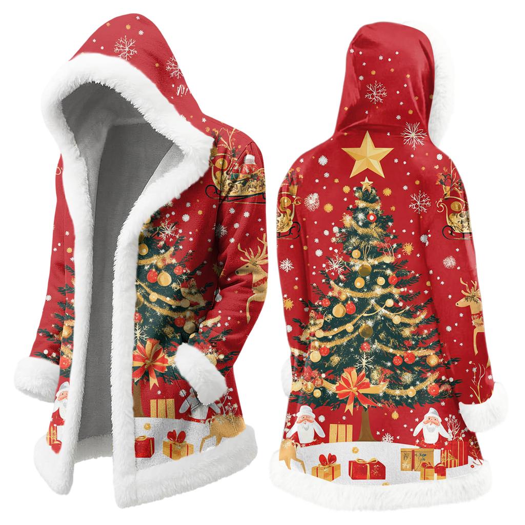 Мужская повседневная куртка с рождественским принтом