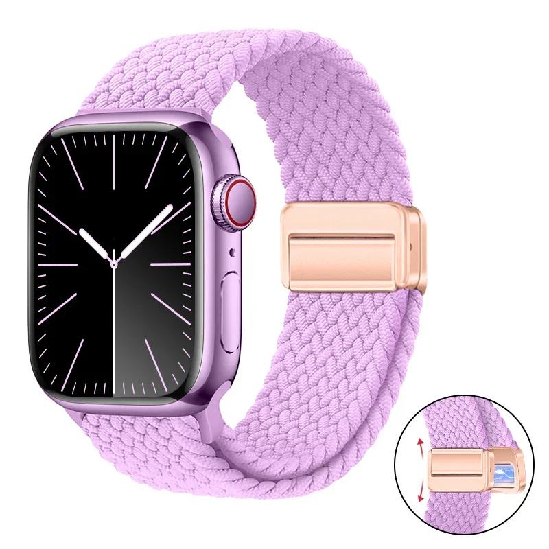 Нейлоновый браслет для Apple Watch ремешок 10 9 8 7 46мм 42мм 45мм 41мм Ultra 2 49мм Ремешок для iWatch Серии 6 5 4 3 SE 44мм 40мм Ремешок