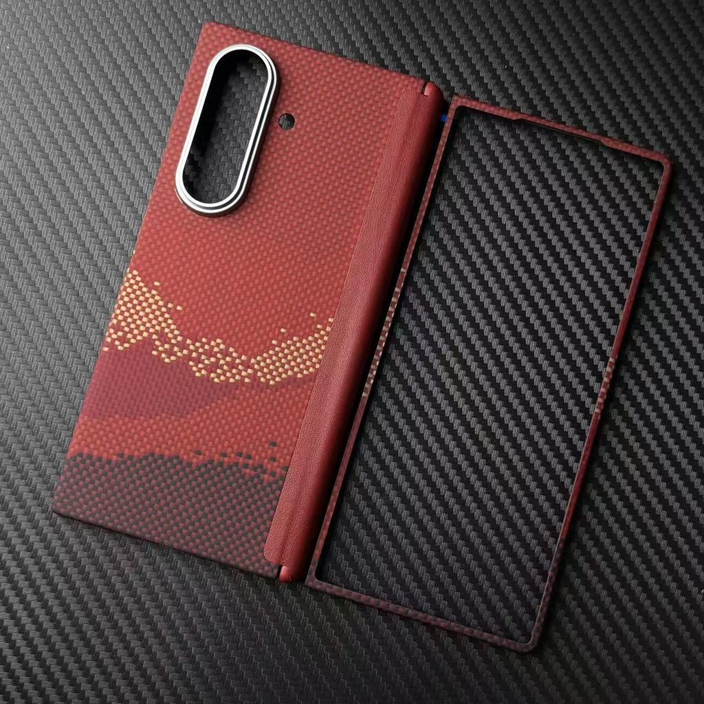 Suitable for Samsung Zfold7 Kevlar Mobile Phone Case Thin Samsung Zfold7 Central Shaft Magnetic Hinge Protection Case
