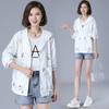 Summer Women Sun Protection  Jacket  Fashion  Middle-Aged Mother Casual Loose Hooded Thin Windbreaker  Jacket