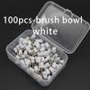 Dental Polishing Brush Set - Bowl-Shaped, Hollow Mandrel, Flat Head, 100 Pcs, Colored.