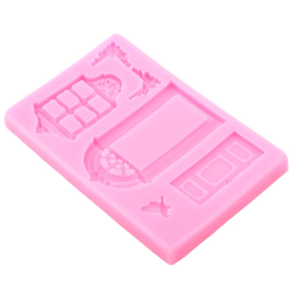 Окно, дверная рама, граница, силиконовая форма, птицы, форма для помадки, конфеты, шоколад, мастика, формы для выпечки, кекс, топпер, инструменты для украшения свадебного торта